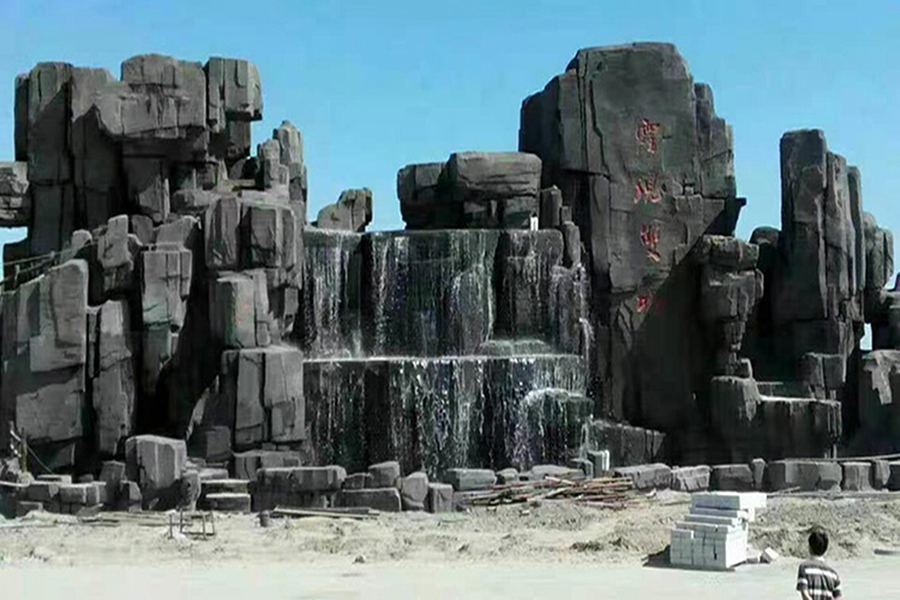 水泥塑石